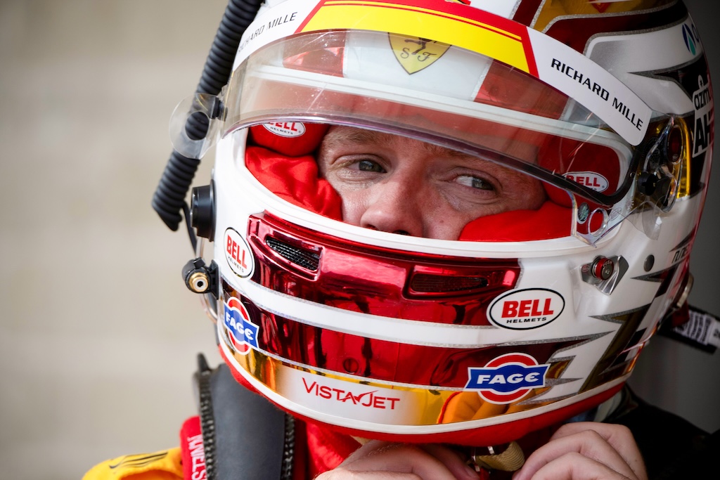 Nicklas Nielsen sigter efter topresultat i Texas.
(Foto: Ferrari Media)